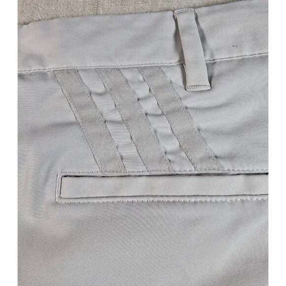 Adidas Performance Golf Pants Men's 38x30 Beige Flat Front Chino AE7006 Khaki - Picture 13 of 14